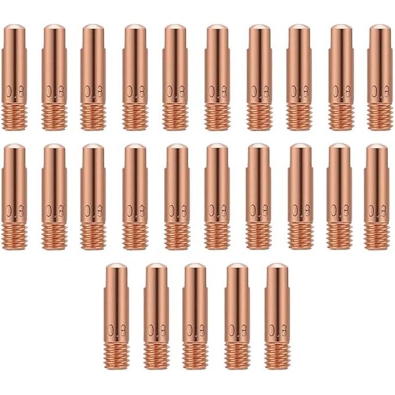 25x MIG Welding Contact Tips and Gas Nozzles MIG MAG Torch Consumables