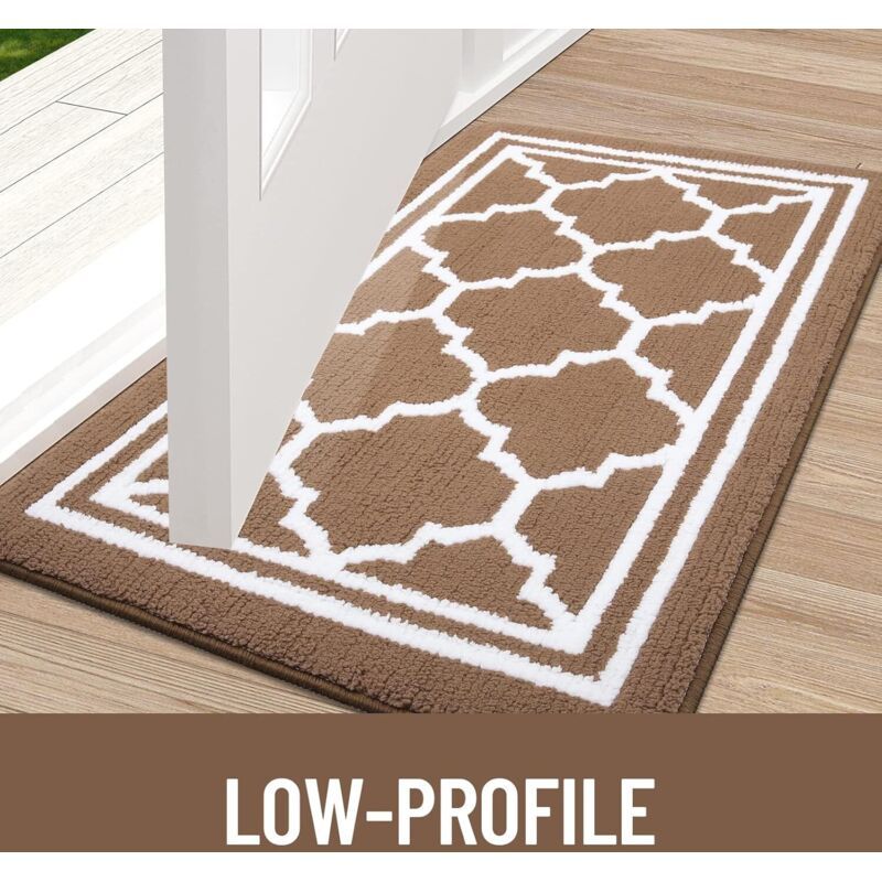 Paillasson Lavable for Indoor Indoor, Marron Kitchen, Salissures Slip and Anti-Paillasson Absorbant Anti-50 X 80 cm, 80 cm