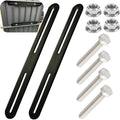 Kit of Holder Box Aux Lettres for Box Au Lettre 2 Kits for Fixer of Boxes Aux on of Portails or of Clotures Black, 215 X 24 mm, 24 mm, 215mm