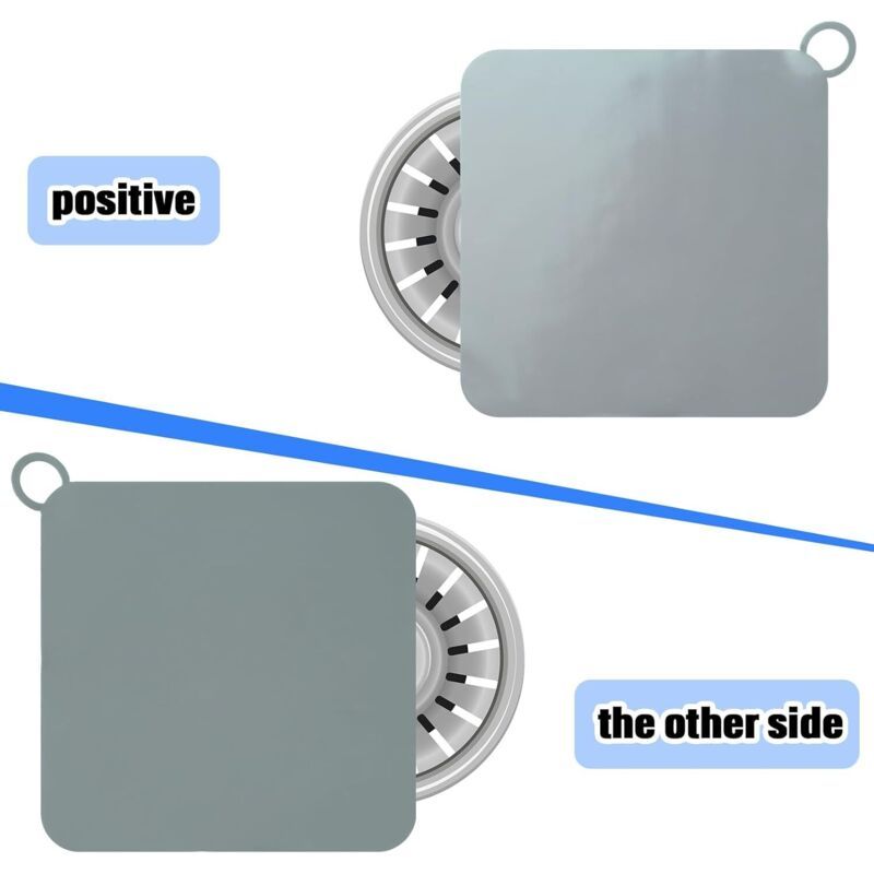 6 Pcs Cover Gray, Sink Kitchen, Mat Anti-Buanderie Accessories, Siphons of Shower in Silicone Odeurs for Receveur of Shower, 12 X 12 cm, 12 cm