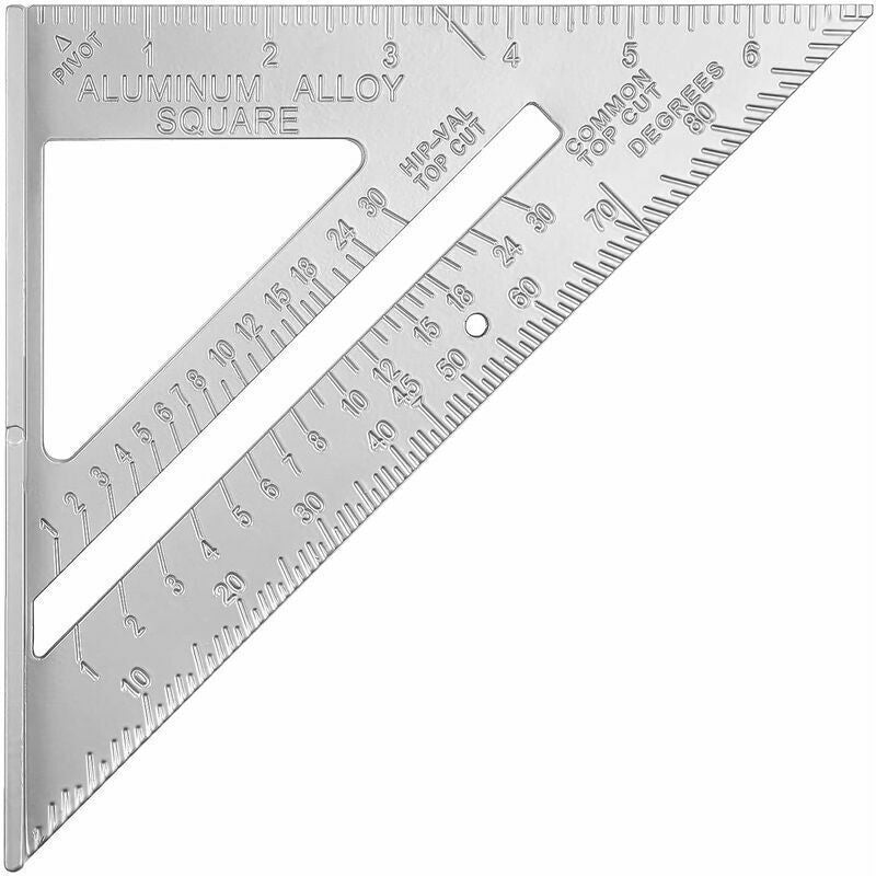 4-in-1 Aluminium Carpenter Square Ruler with Marking Gauge Protractor