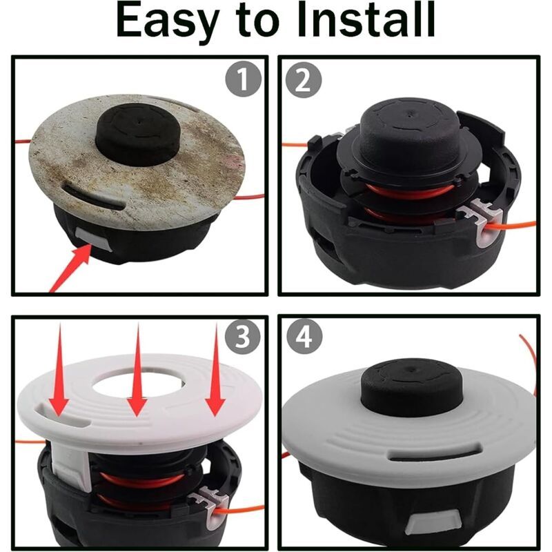 4 Pcs Capuchons of Head of Brush Cutter Compatibles with Stihl AutoCut 272 FS70R FS80R FS90 FS85R FS130R FS131R KM90R KM91R