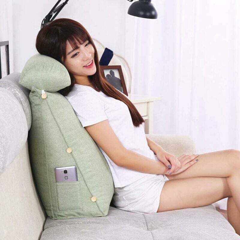 Pillow of Lecture and of Television Amovible E Cushion of Repos of Sofa Pillow of Dos of Triangle