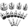15x Diamond Hole Saw Drill Bit Set 8-50mm for Glass Tile Ceramic
