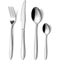 24pc Stainless Steel Cutlery Set for 6 Straight Handle Dishwasher Safe