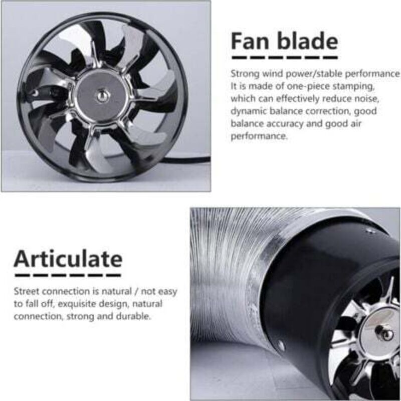 Industrial Metal Wall Exhaust Extractor Fan 100mm 140m3/h Bathroom Garage