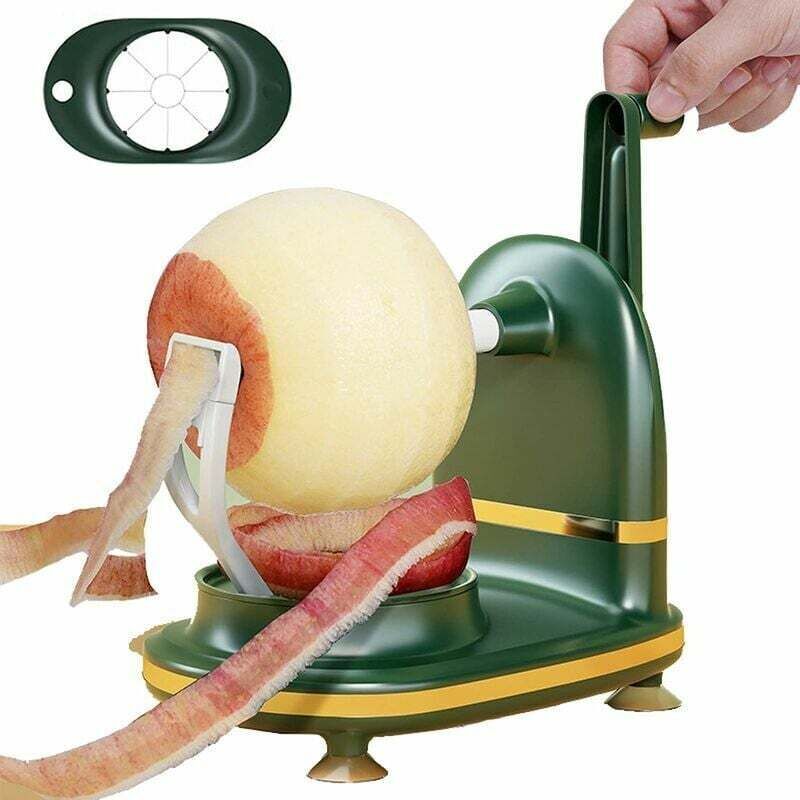 Rotary Hand Crank Vegetable Peeler for Apples Potatoes with Slicer