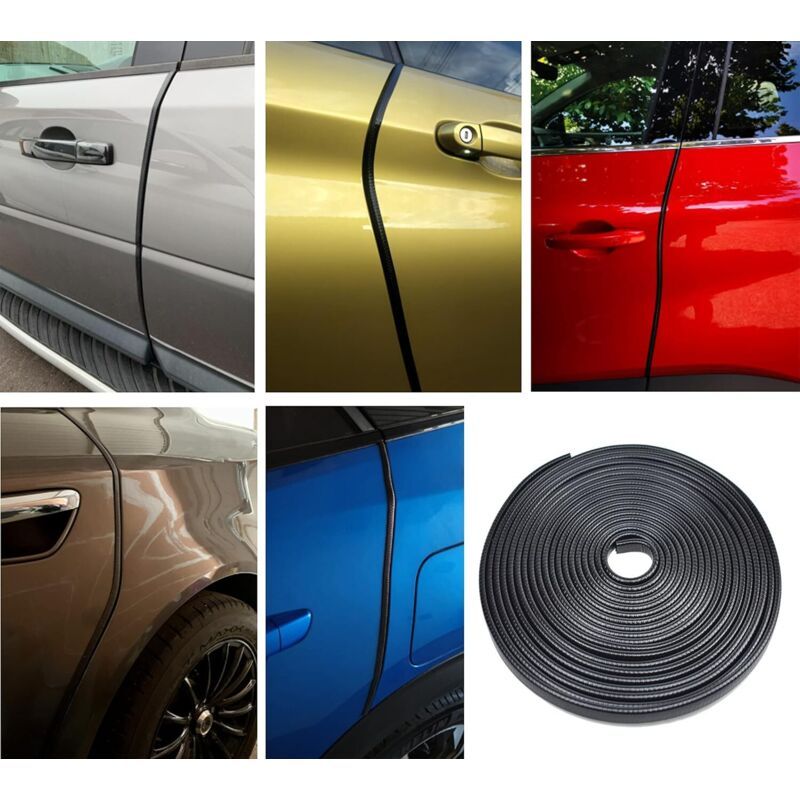 10m U-Shape Car Door Edge Seal Protector Strip Black No Glue Needed