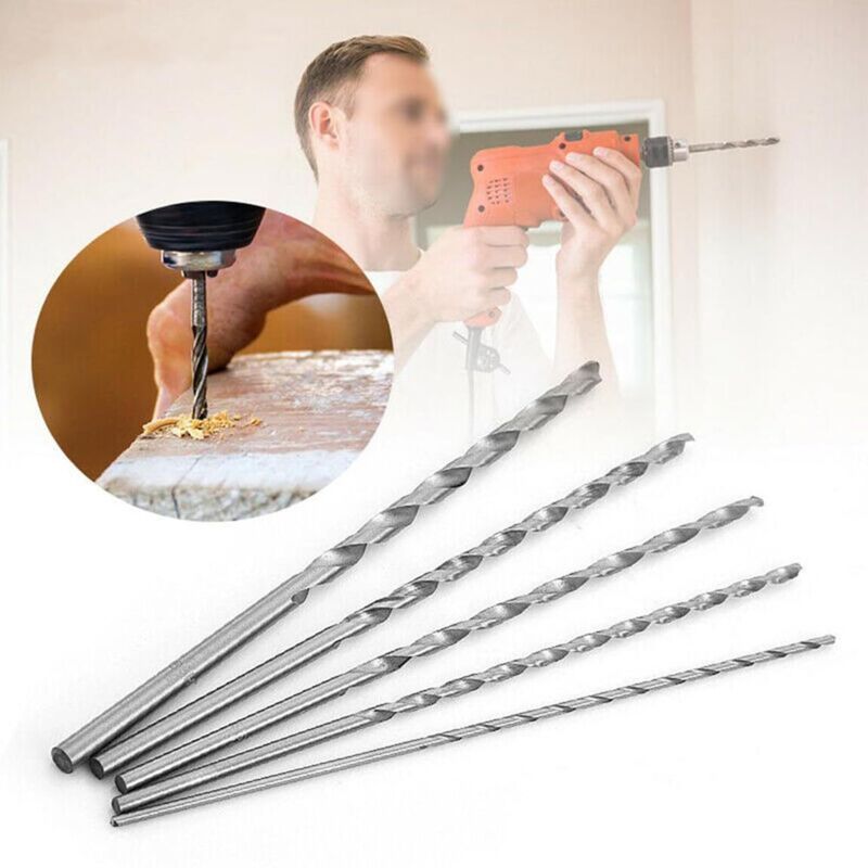2x Extra Long HSS Twist Drill Bits 4mm x 200mm Straight Shank