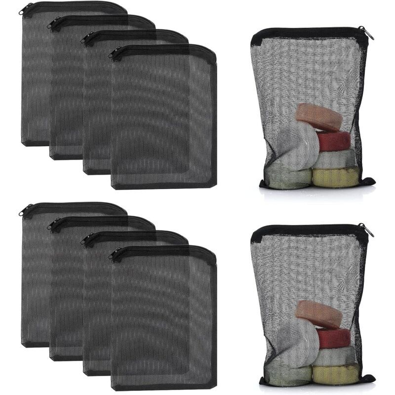 10x Fine Mesh Aquarium Filter Media Bags with Zip for Activated Carbon