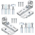 Double Sliding Door Track Rail Kit 2m for Twin Panel Doors