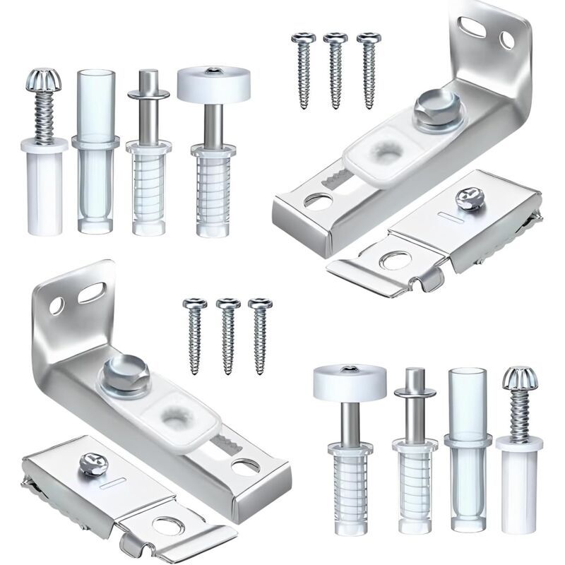 Double Sliding Door Track Rail Kit 2m for Twin Panel Doors