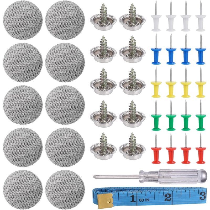 60x Car Roof Lining Repair Buttons Headliner Fixing Pins Mounting Caps