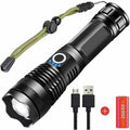 9000 Lumen LED Torch USB Rechargeable XHP70 Ultra Bright Pocket Flashlight