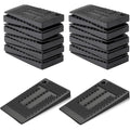 36x Furniture Levelling Wedges Flexible Plastic Non-Slip Stackable Black