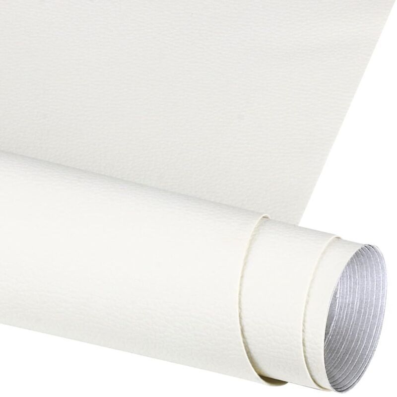 Leather Repair Patch Self-Adhesive White 150x40cm for Car Seats Sofas Bags