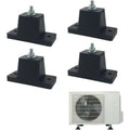 4x Rubber Anti-Vibration Pads for Air Conditioner Units 4cm Shock Absorber