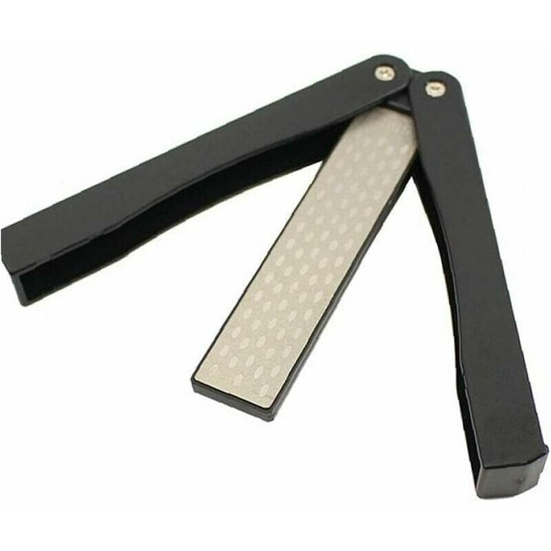 Folding Diamond Pocket Sharpener Double Sided for Secateurs Knives Scissors