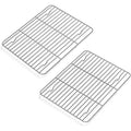 2x Stainless Steel Baking Cooling Racks 30x23cm Dishwasher Safe Wire