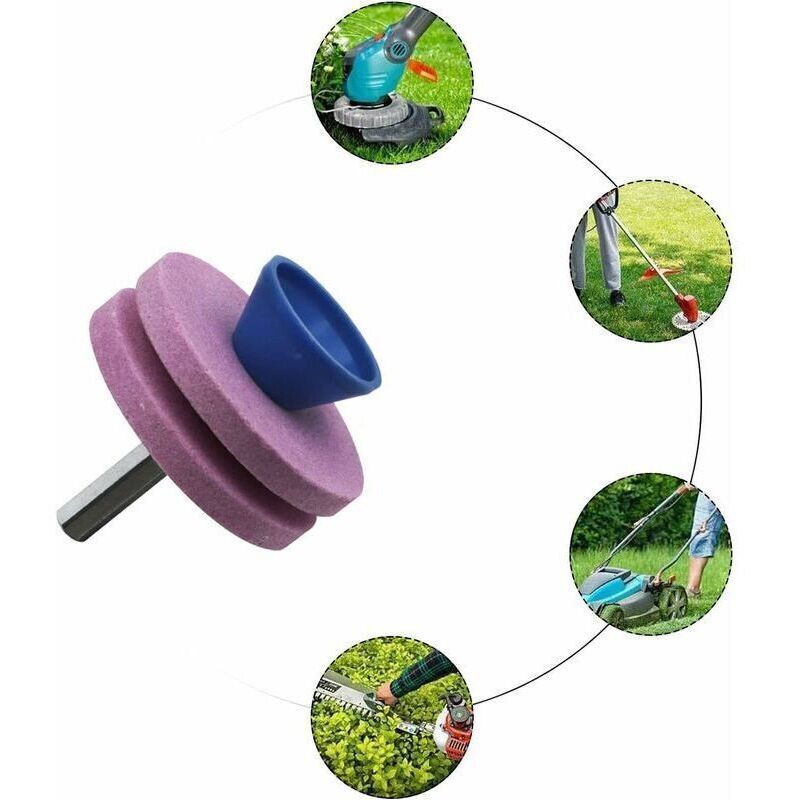 Lawn Mower Blade Sharpener Grinding Wheel Drill Attachment Garden Tool