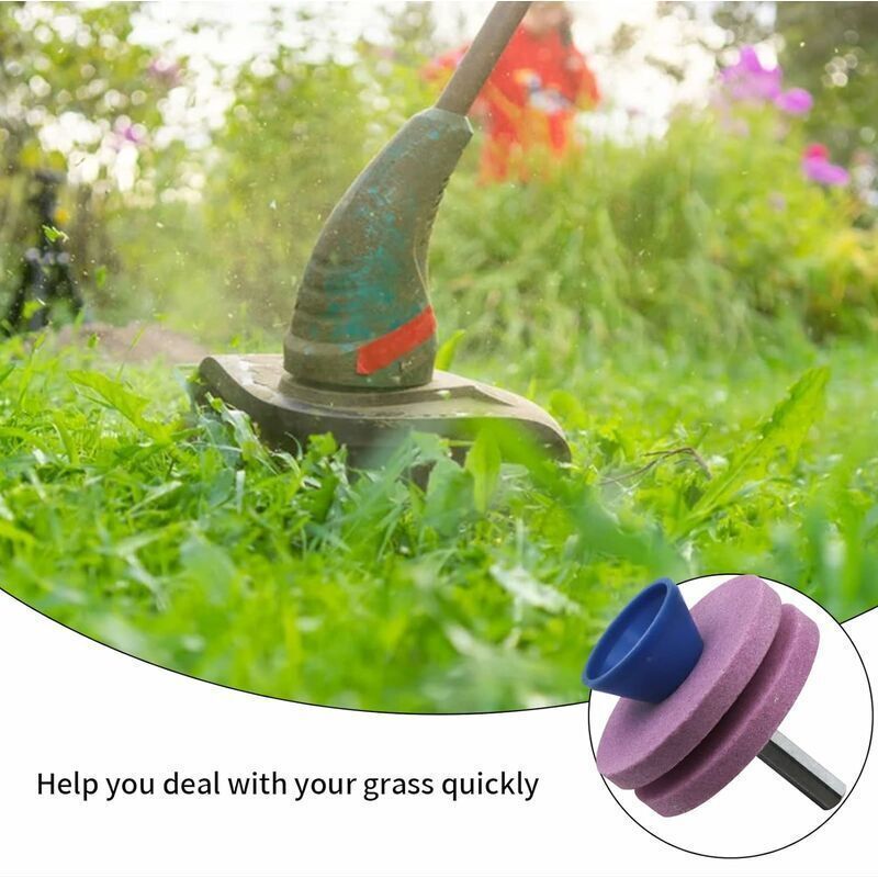 Lawn Mower Blade Sharpener Grinding Wheel Drill Attachment Garden Tool