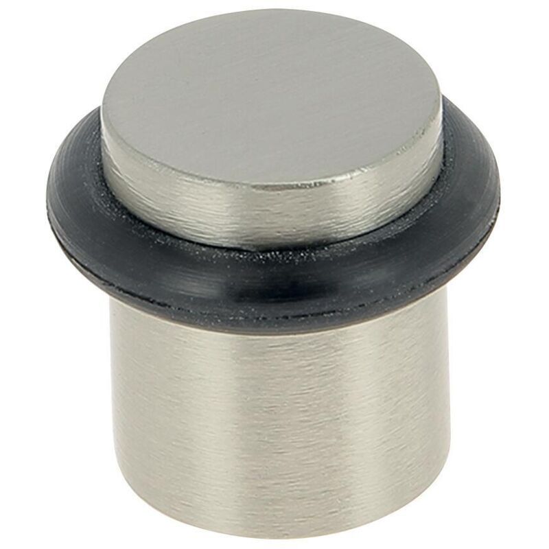 4x Stainless Steel Screw-In Door Stops Silver Wall Floor Mounted