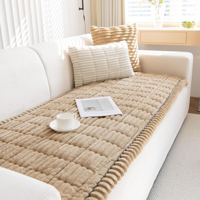 Thick Corduroy Velvet Sofa Cover Washable Non-Slip 70x90cm Seat Protector