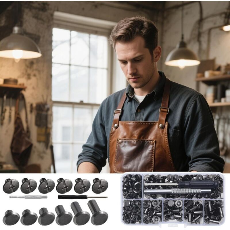 110x Leather Binding Screw Rivets Chicago Screws Multi Pack