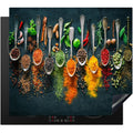 Induction Cooktop Cover Mat 40x60cm Herbs Spices Design Hob Protector