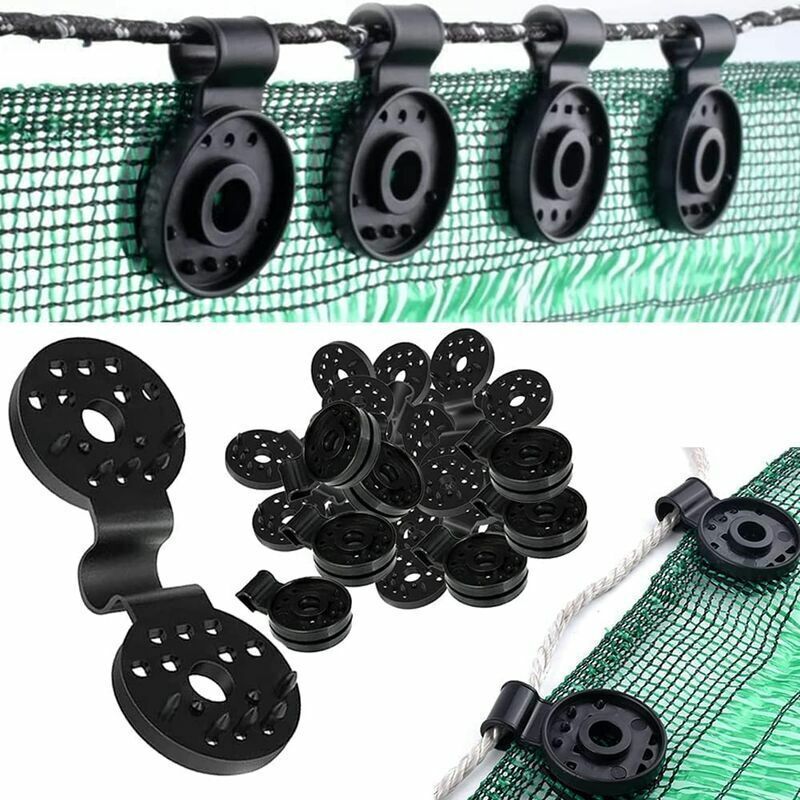 100x Shade Cloth Clips UV Treated Mounting Clips for Netting Fence Tarp