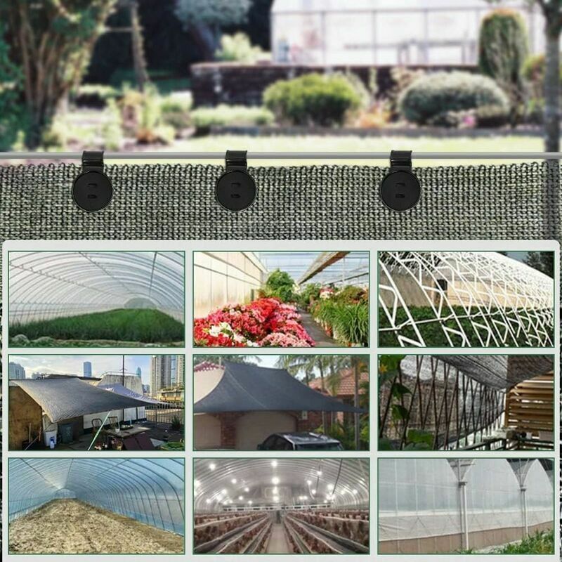 100x Shade Cloth Clips UV Treated Mounting Clips for Netting Fence Tarp