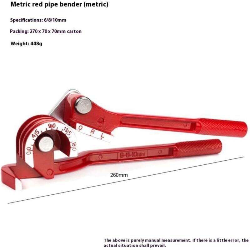 180 Degree Adjustable Pipe Bender for Plumbing HVAC Steel Tubing