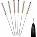 6x Stainless Steel Fondue Forks 24cm for Cheese Chocolate Meat Dessert