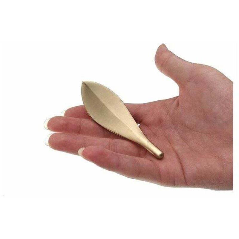 6x Gold Leaf Cabinet Door Handles Art Deco Cupboard Drawer Knobs
