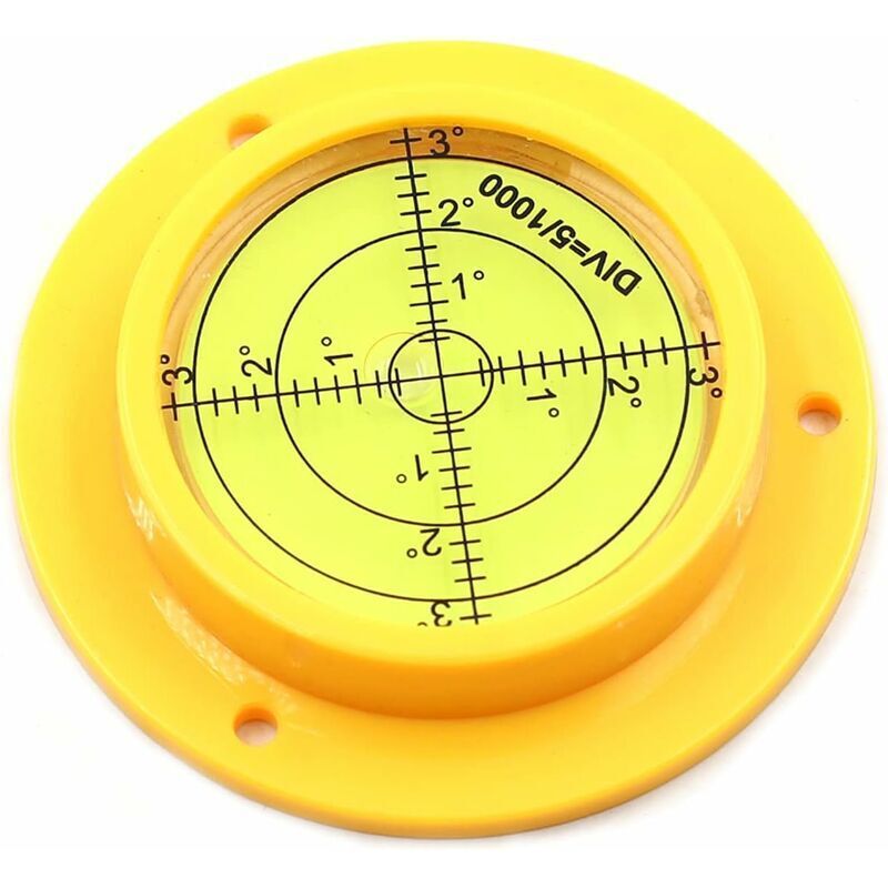 Circular Bullseye Spirit Level 90mm with Mounting Holes Caravan Motorhome