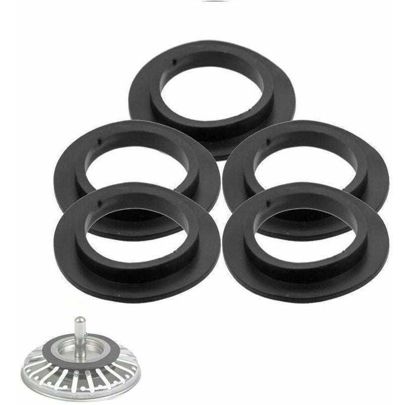 5x Rubber Lip Seals for Bathtub Basin Drain Strainer Waste Gaskets