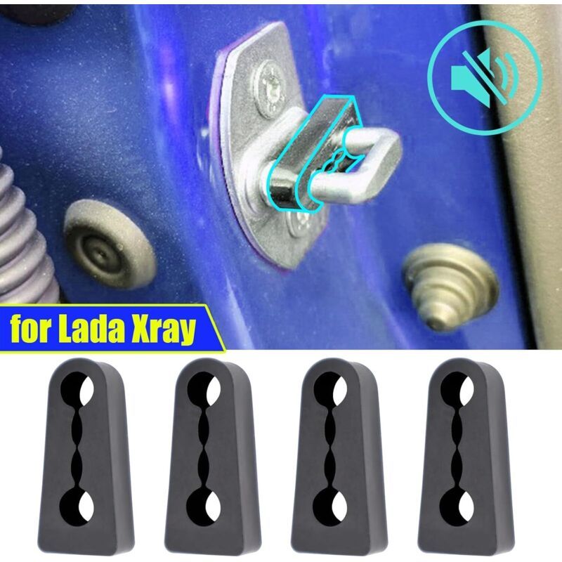 4x Car Door Noise Dampers Silent Rubber Buffers for Lada Vehicles