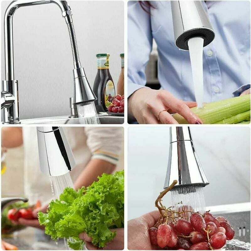 360 Degree Rotating Kitchen Tap Head Stainless Steel Water Saving Sprayer