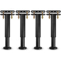 4x Adjustable Metal Bed Frame Legs 18-31cm for Sofa Base Wardrobe Black