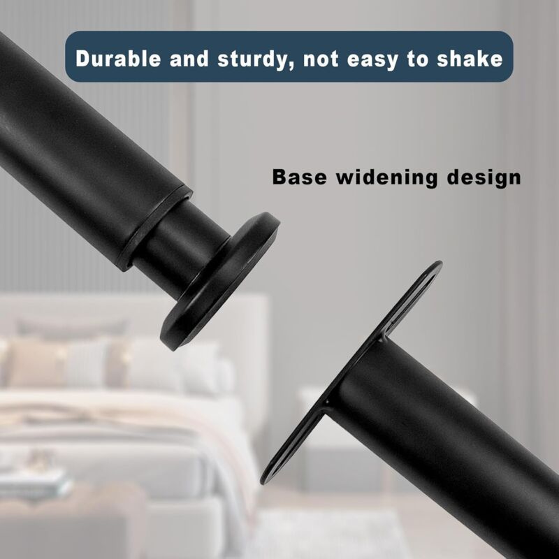 4x Adjustable Metal Bed Frame Legs 18-31cm for Sofa Base Wardrobe Black