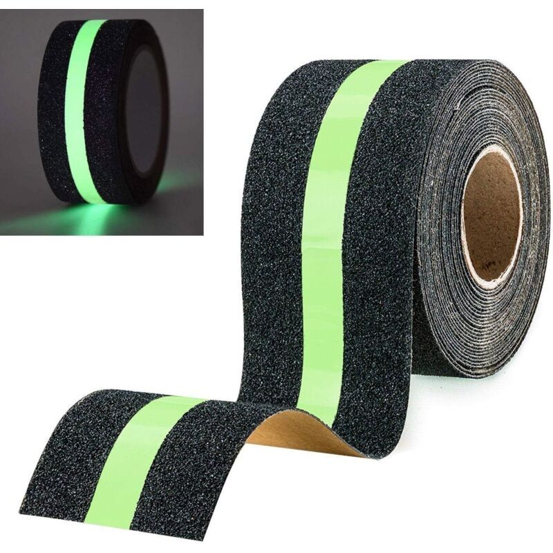 Anti-Slip Glow in the Dark Grip Tape 5cm x 5m Luminous Safety Strip