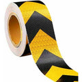 Reflective Hazard Warning Arrow Tape Yellow Black Self-Adhesive Safety Roll