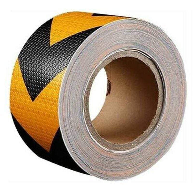 Reflective Hazard Warning Arrow Tape Yellow Black Self-Adhesive Safety Roll