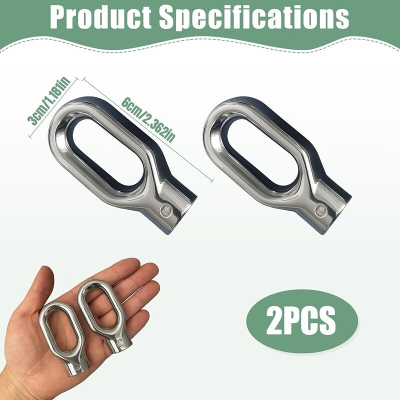 2x Aluminium Alloy Winch Hawse Fairlead Rings 10mm for 4WD Recovery