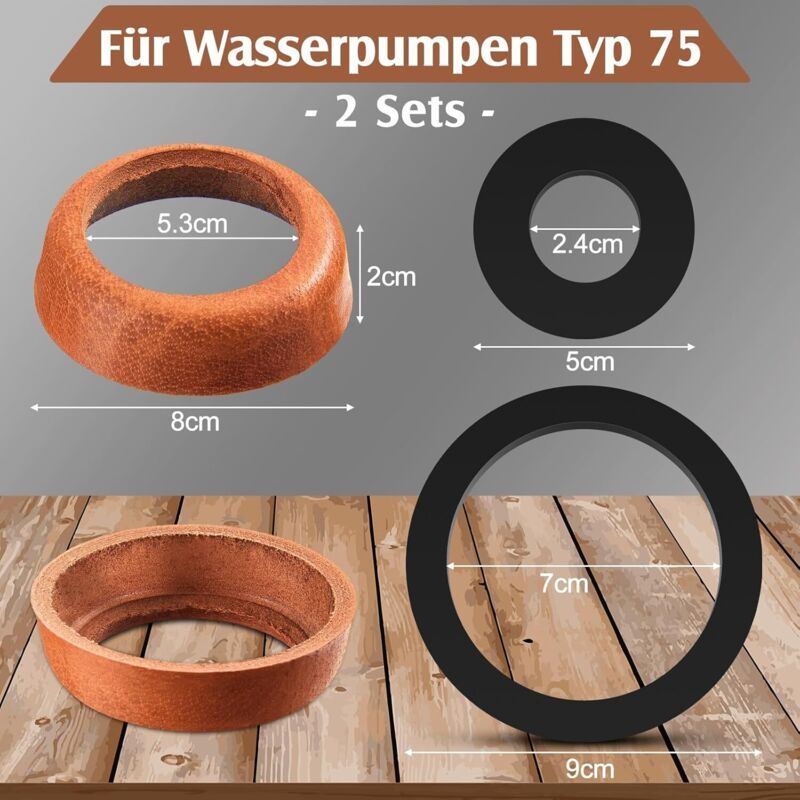 Hand Pump Leather Seal Repair Kit Type 75 Well Pump Spare Parts