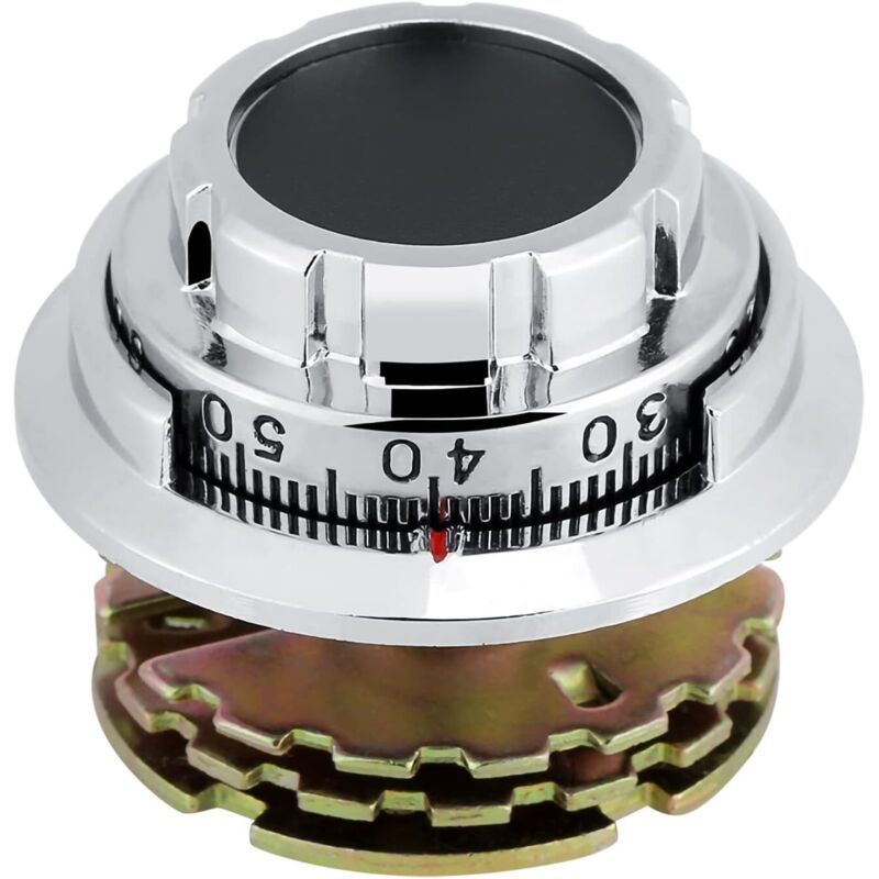 Chrome Combination Disc Padlock 66mm Anti-Theft for Safes Cabinets