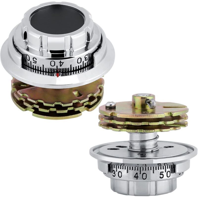 Chrome Combination Disc Padlock 66mm Anti-Theft for Safes Cabinets
