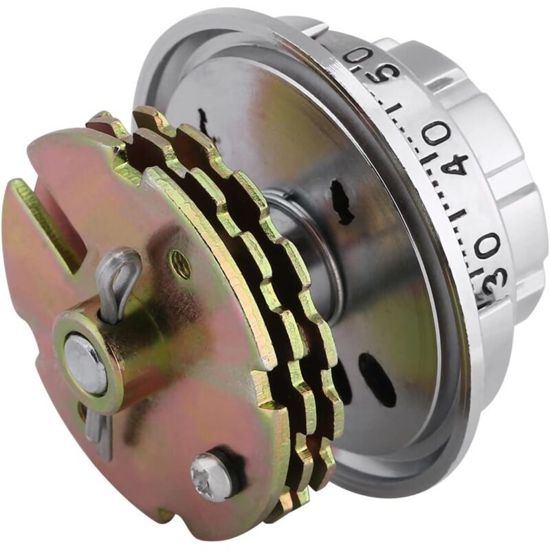 Chrome Combination Disc Padlock 66mm Anti-Theft for Safes Cabinets