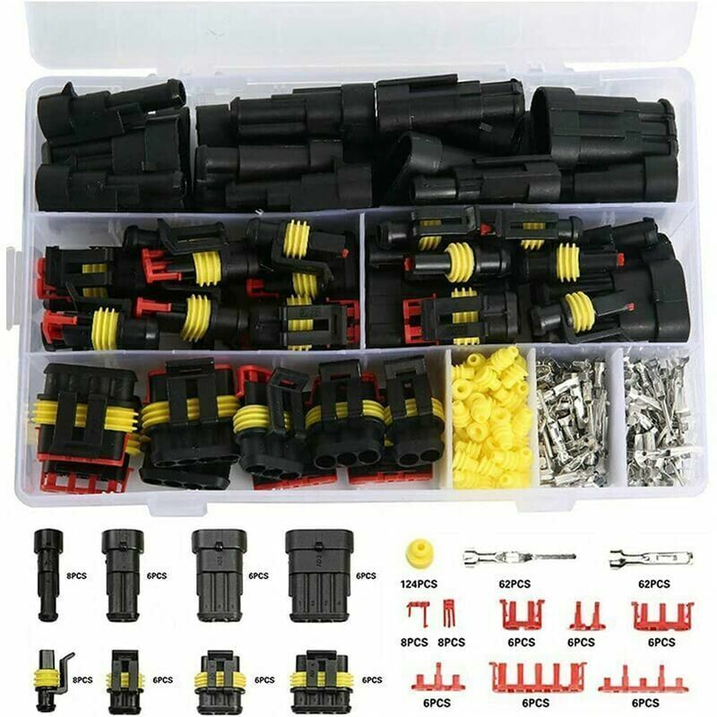 352pc Waterproof Electrical Wire Connector Terminal Kit for Car Motorcycle