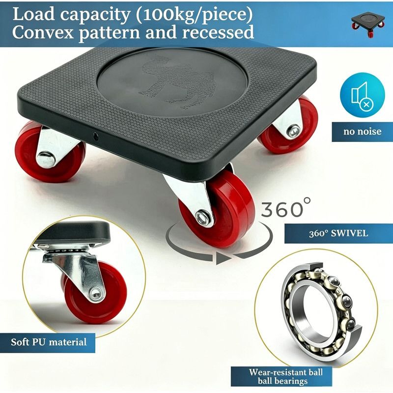 Furniture Mover Lifter with 4x 360 Swivel Castor Dollies 400kg Capacity